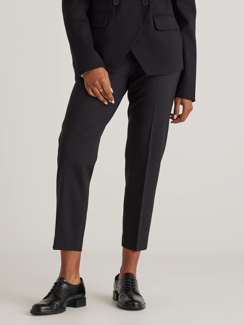 NWT Quince Italian Wool Slim Leg Ankle Pants - Black Size: 4